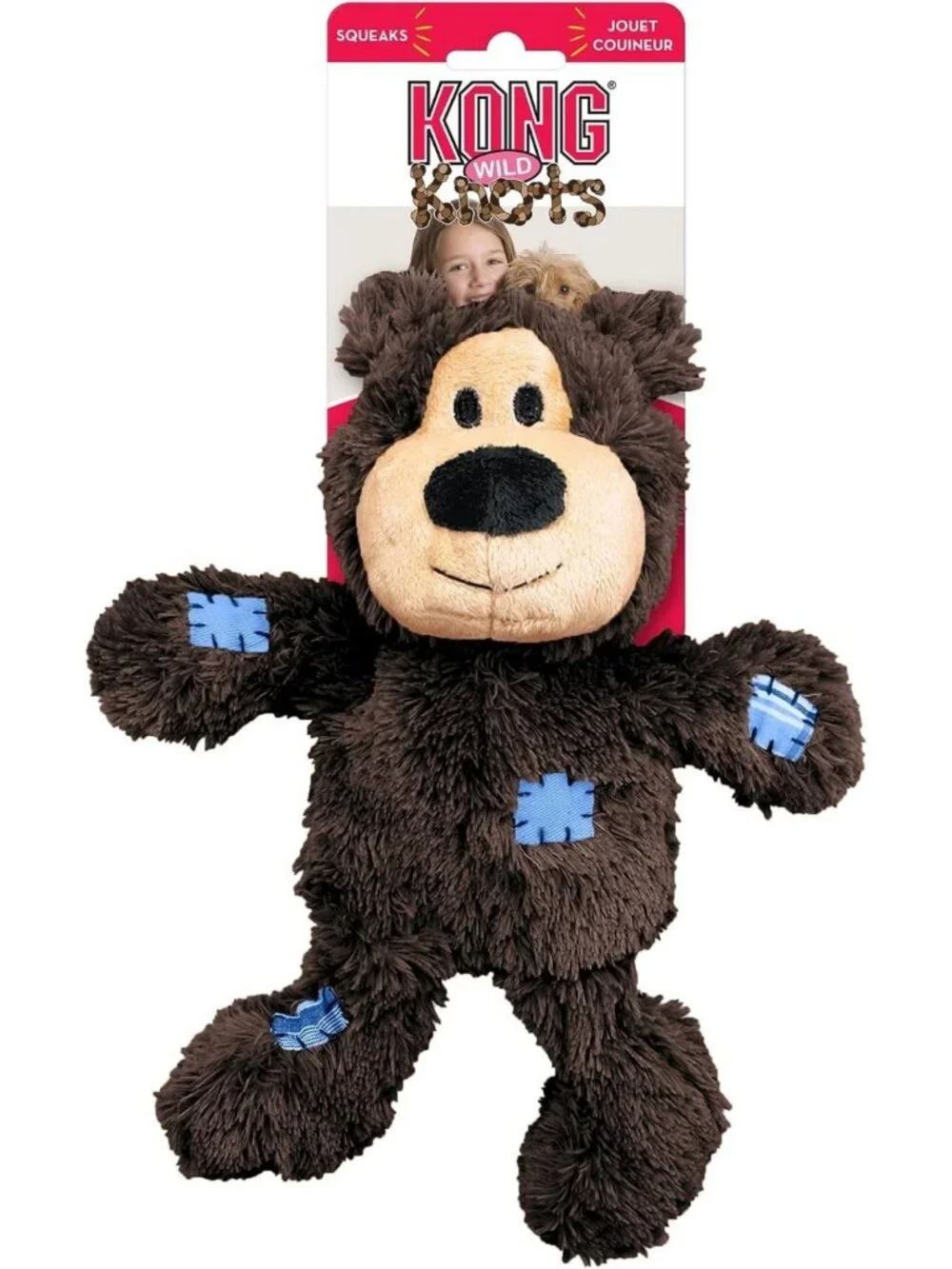 Durable Plush Dog Toy with Knotted Ropes & Minimal Stuffing - Assorted Colors
